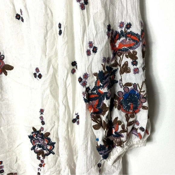 Free People Embroidered Oxford Swing Cut Out Mini Dress XS - Picture 6 of 7